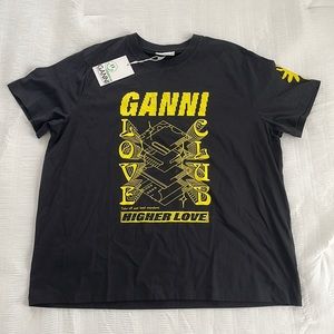 BRAND NEW - BLACK AND YELLOW GANNI T-SHIRT